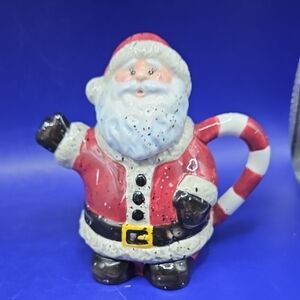 Julie Ueland Santa Claus Ceramic Mini Teapot  Red and White